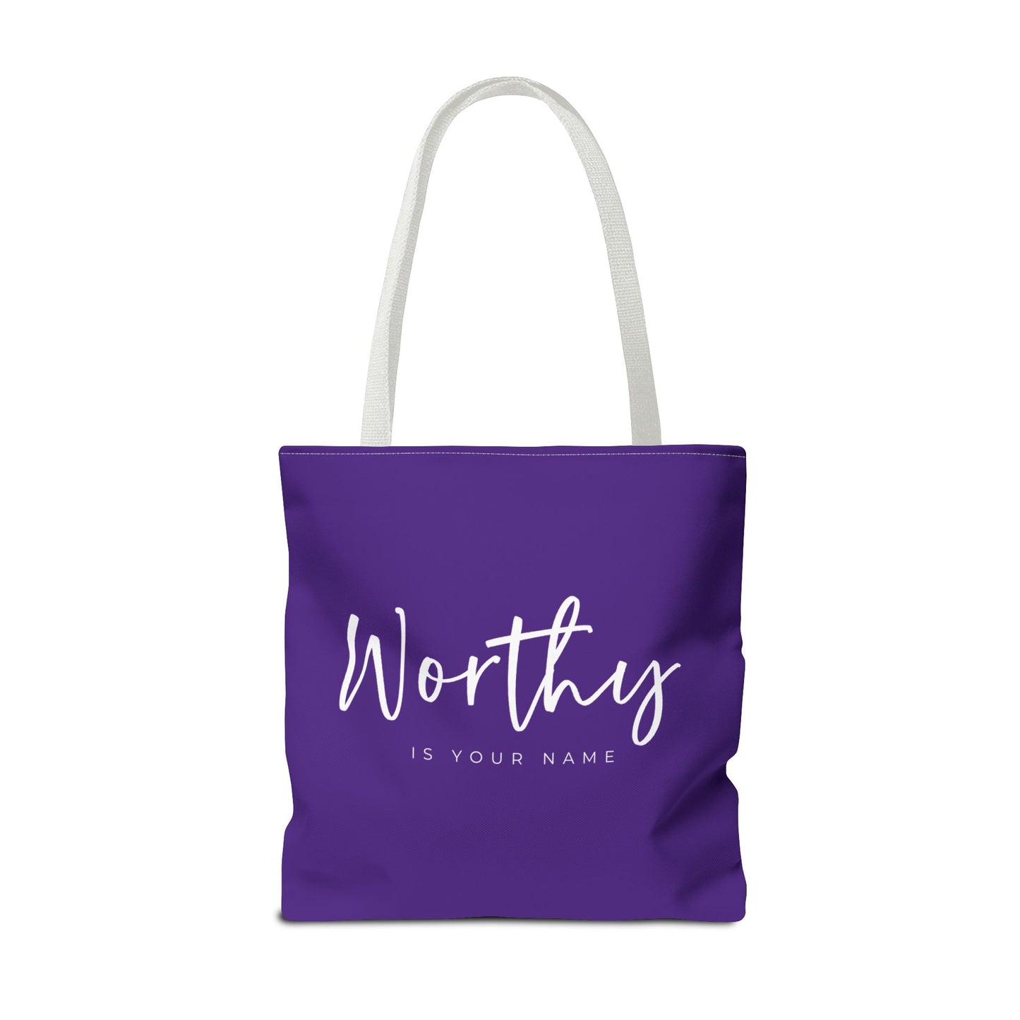 (tote bags) Worthy is Your Name  purple)