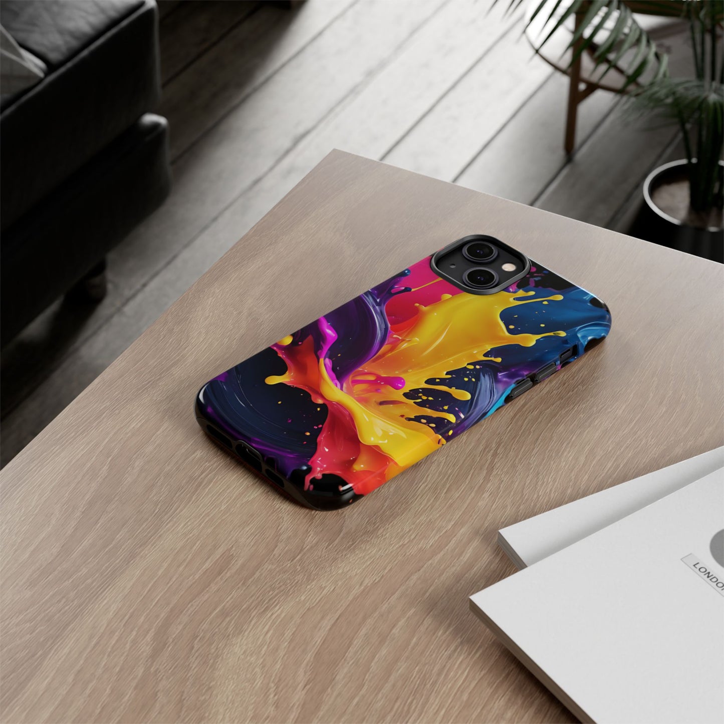 (phone cases) 3D ink splashes Tough Cases