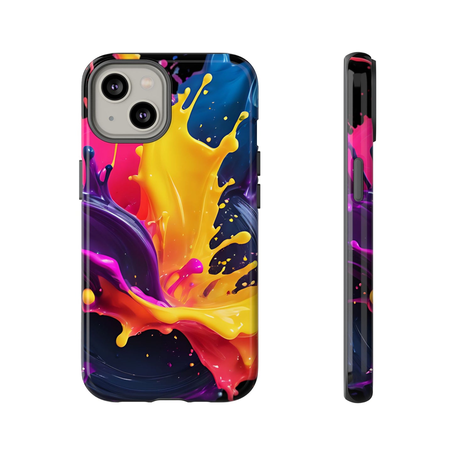 (phone cases) 3D ink splashes Tough Cases