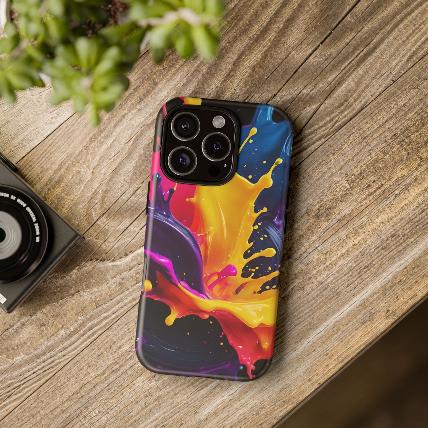 (phone cases) 3D ink splashes Tough Cases