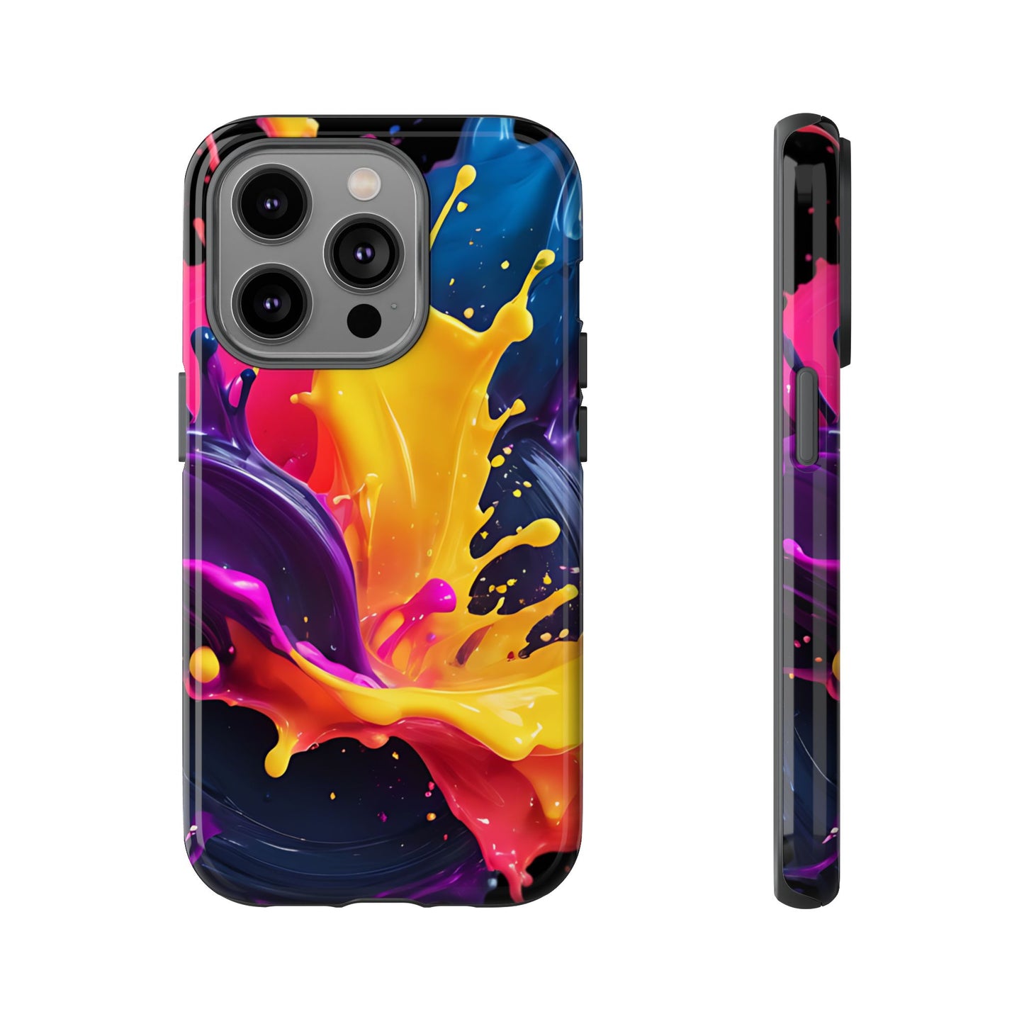 (phone cases) 3D ink splashes Tough Cases