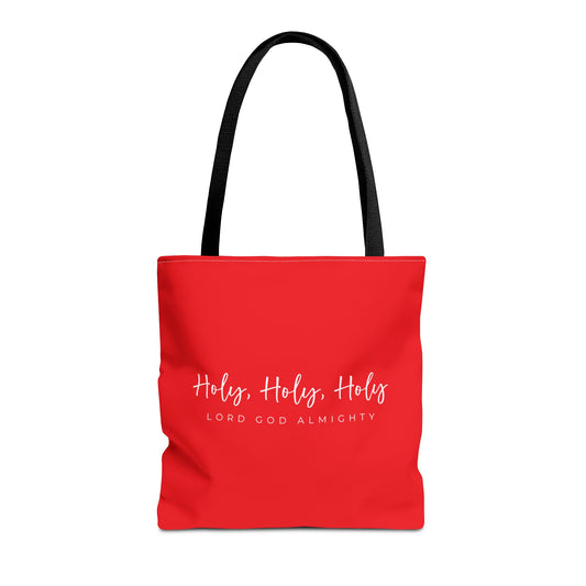 (tote bags) Holy Holy Holy Lord God Almighty (red)