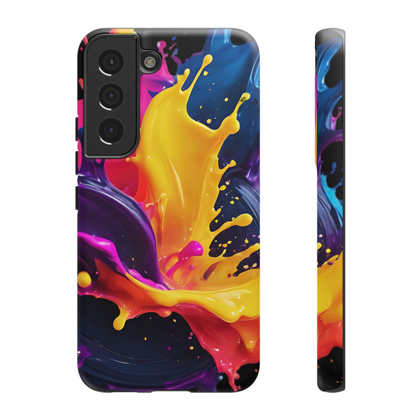 (phone cases) 3D ink splashes Tough Cases