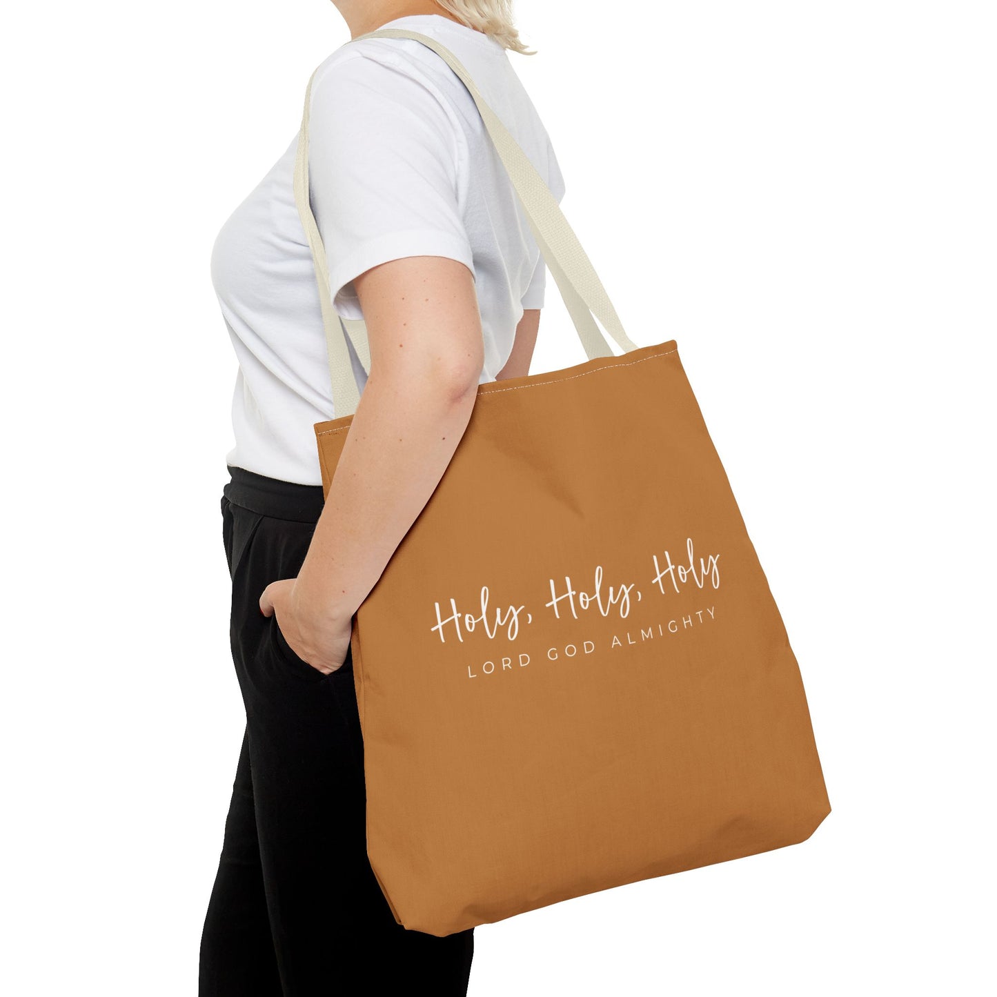 (tote bags) Holy Holy Holy Lord God Almighty (light brown)