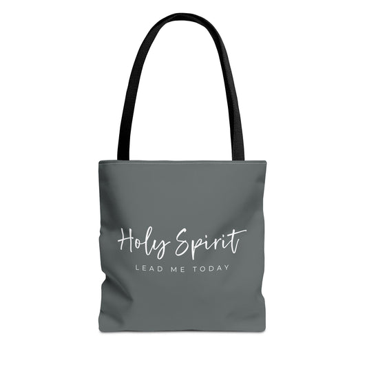 (tote bags) Holy Spirit Lead Me Today (grey)