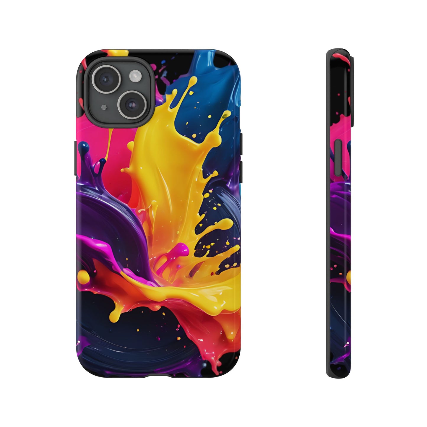 (phone cases) 3D ink splashes Tough Cases