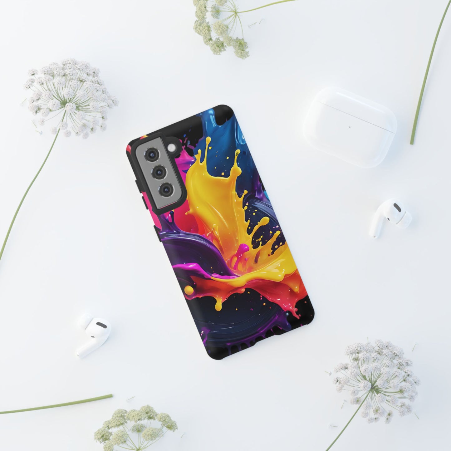 (phone cases) 3D ink splashes Tough Cases