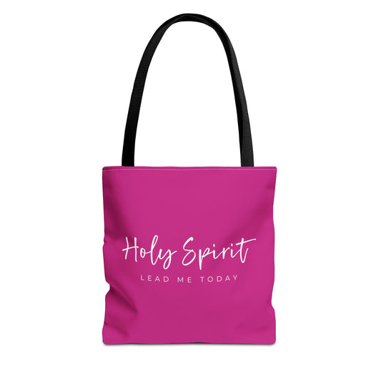 (tote bags) Holy Spirit Lead Me Today (pink)