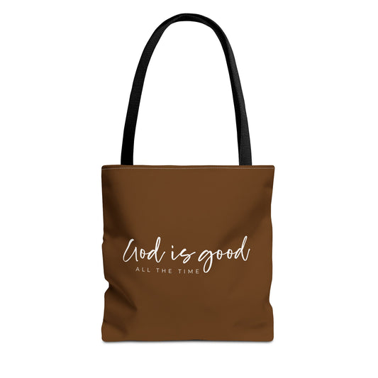 (tote bags) God is Good all the Time (brown)