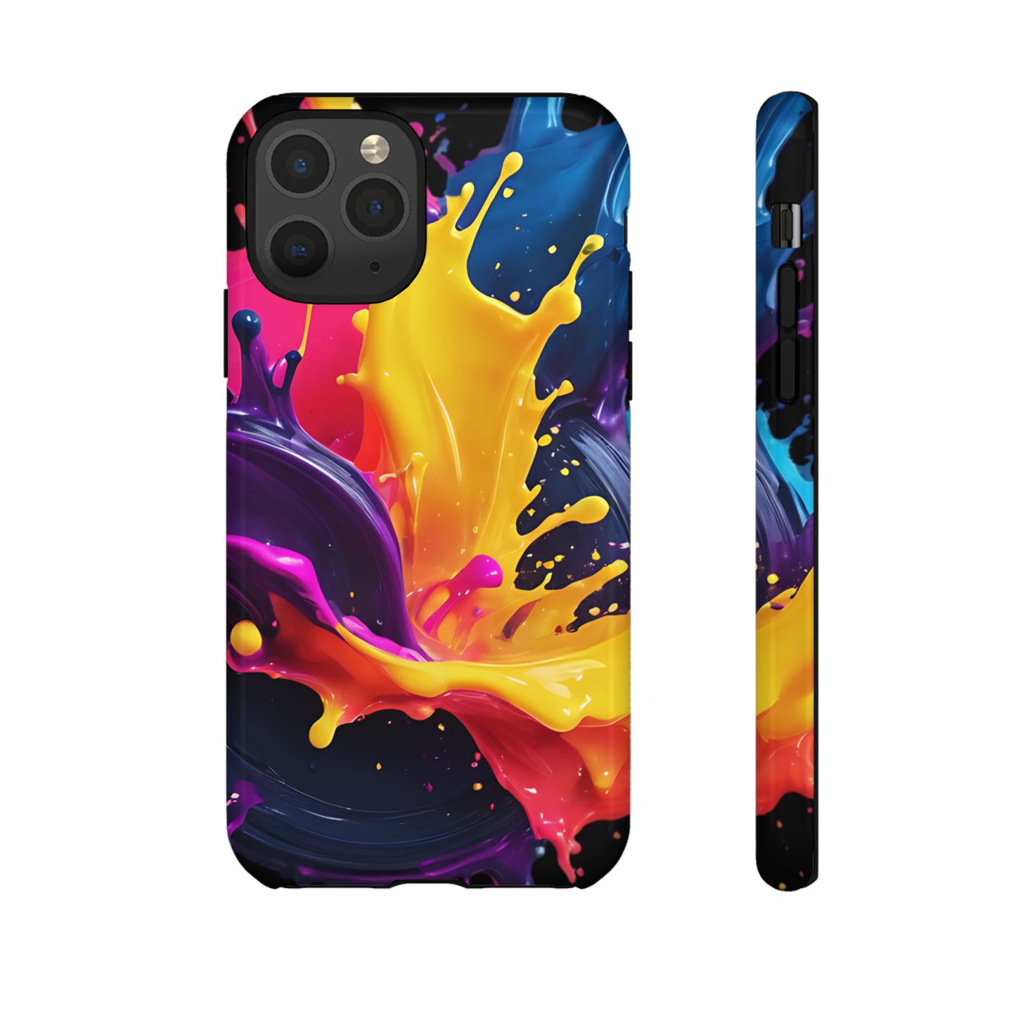 (phone cases) 3D ink splashes Tough Cases