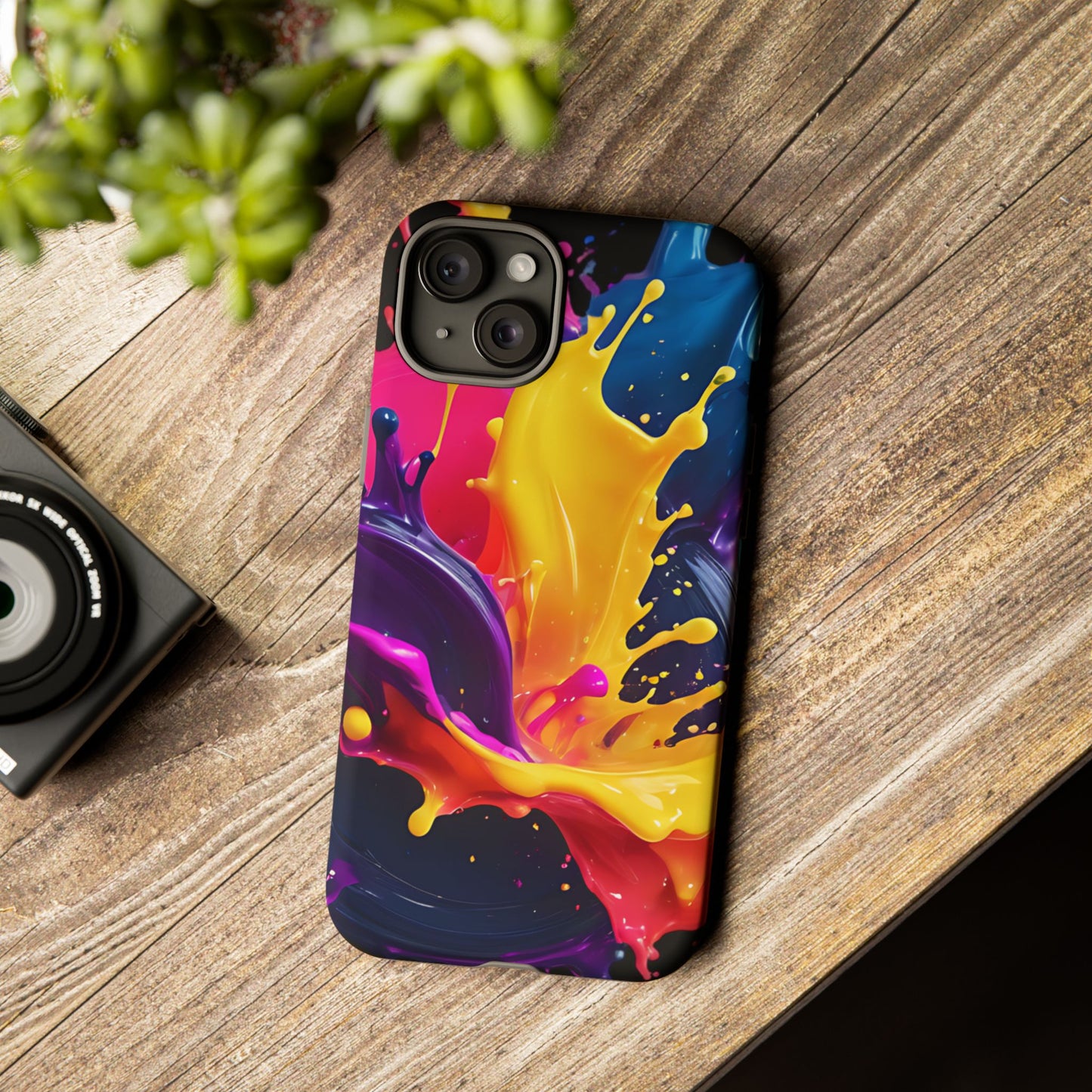 (phone cases) 3D ink splashes Tough Cases