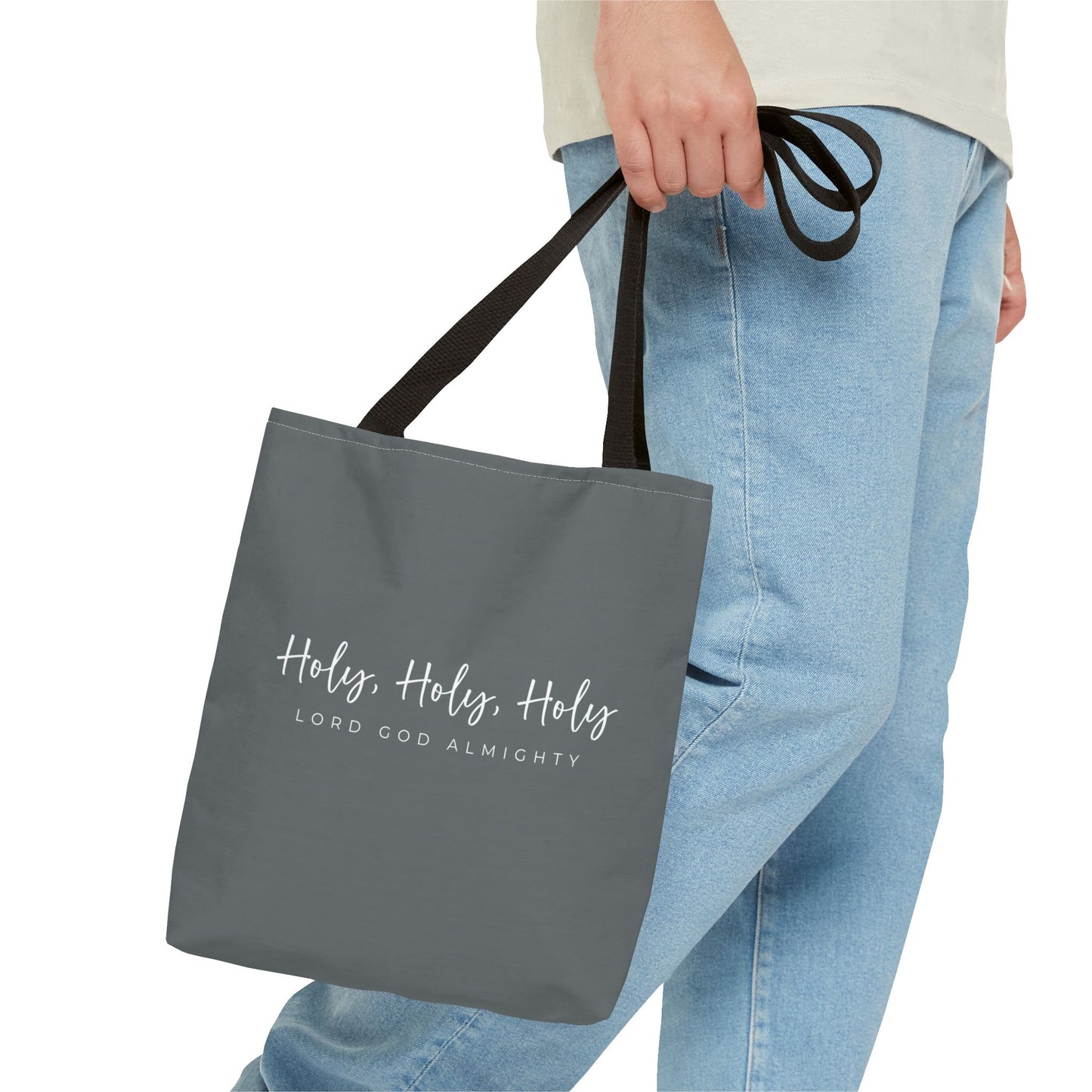 (tote bags) Holy Holy Holy Lord God Almighty (grey)