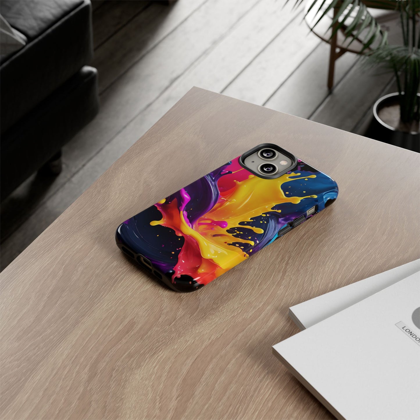 (phone cases) 3D ink splashes Tough Cases