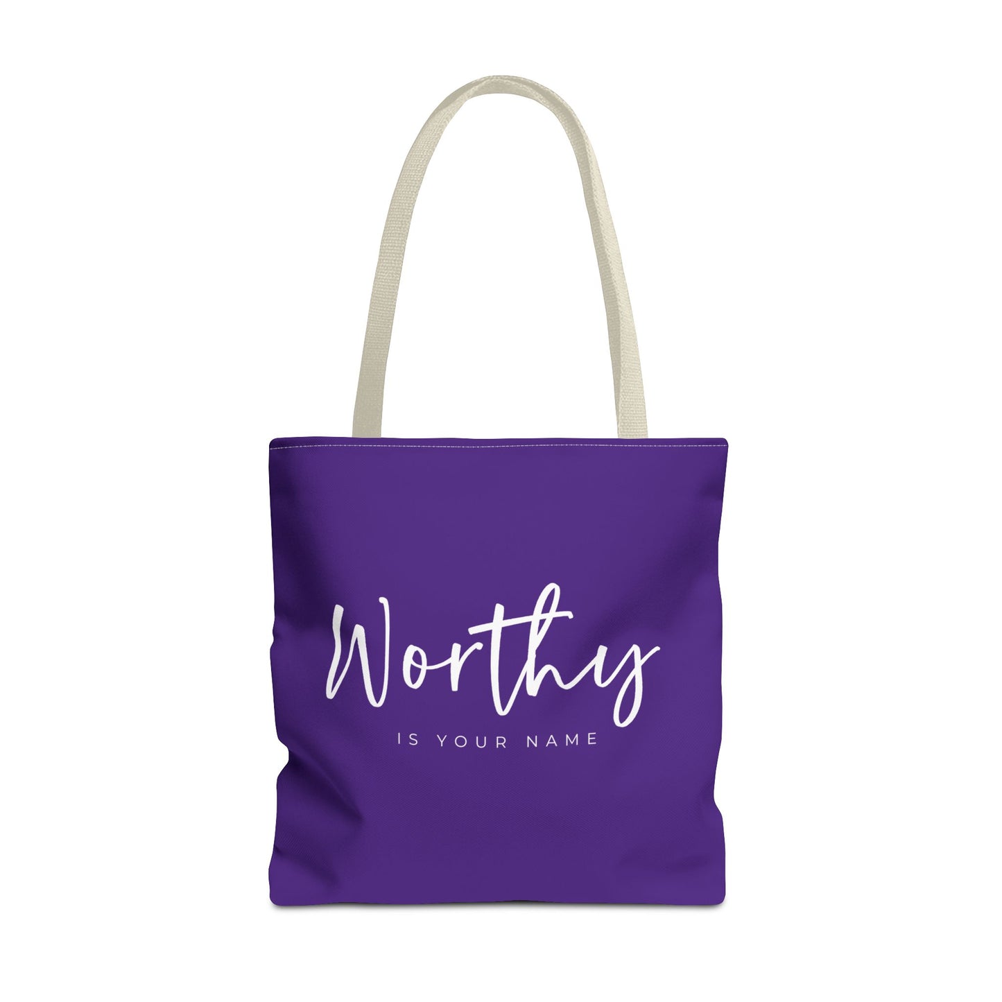 (tote bags) Worthy is Your Name  purple)