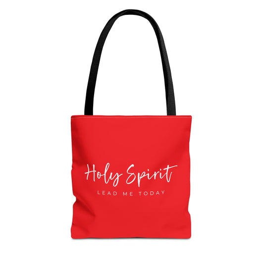 (tote bags) Holy Spirit Lead Me Today (red)