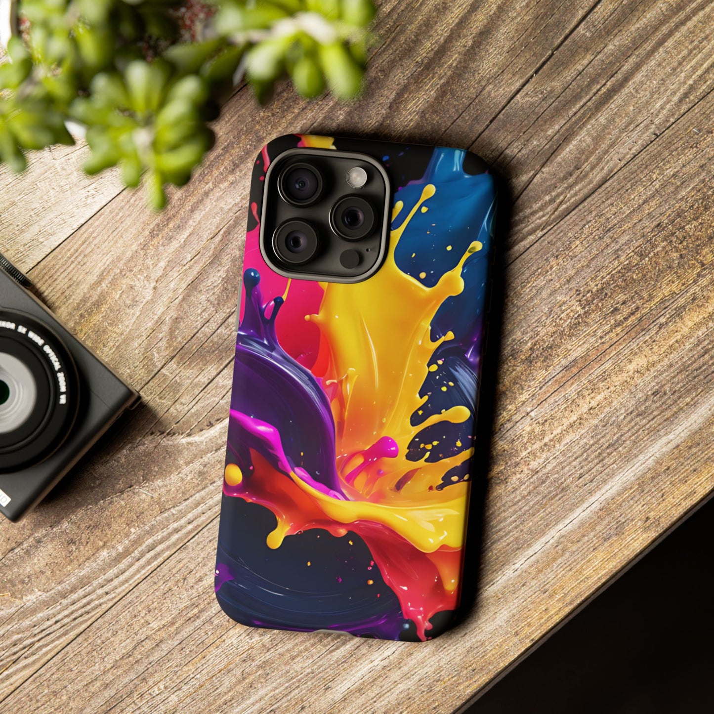 (phone cases) 3D ink splashes Tough Cases