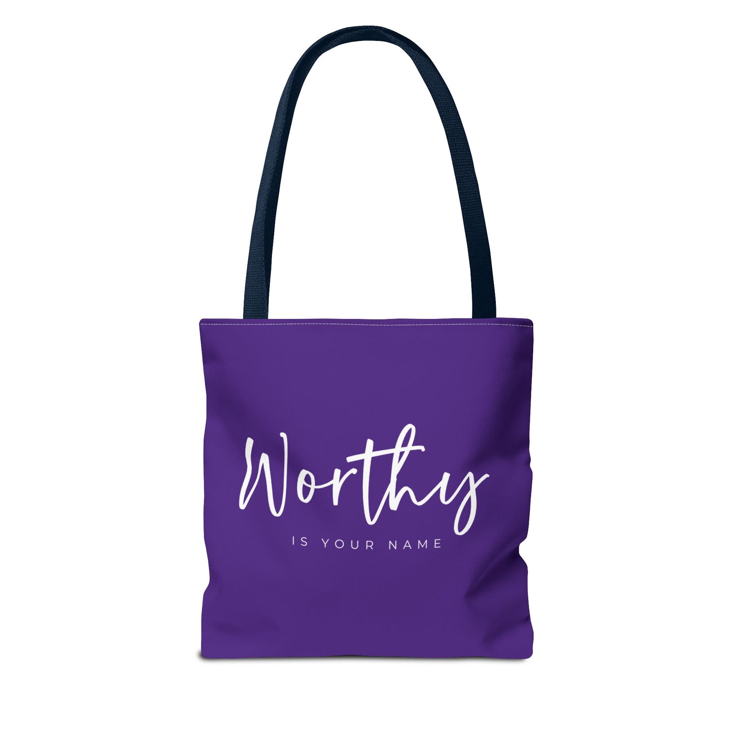 (tote bags) Worthy is Your Name  purple)