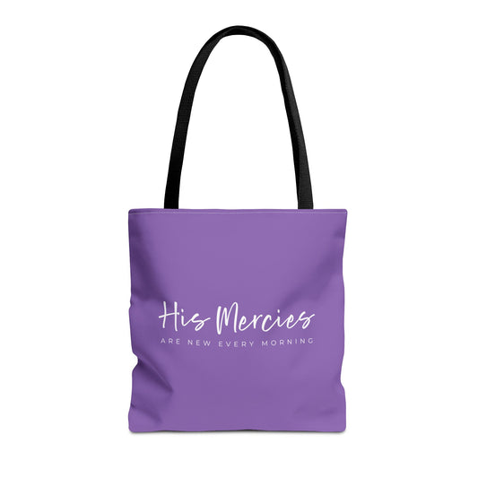 (tote bags) His Mercies Are New Every Morning (light purple)