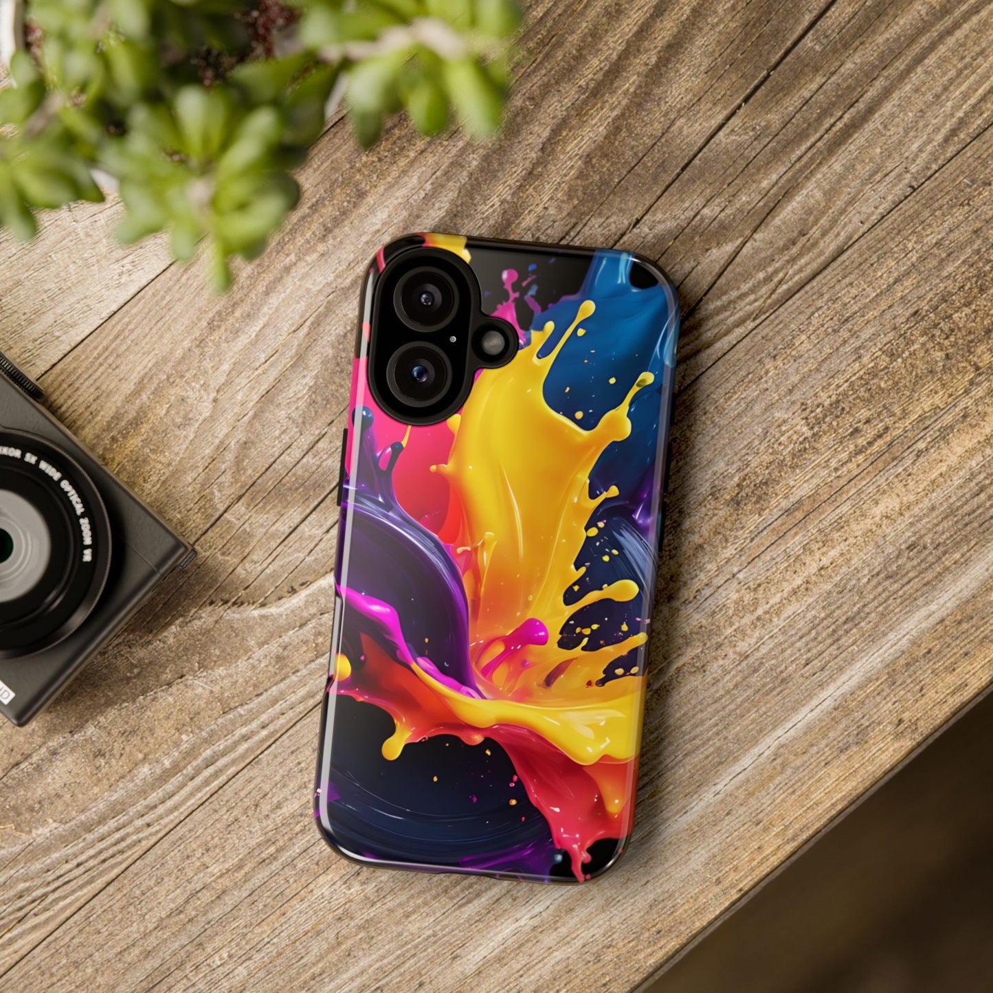 (phone cases) 3D ink splashes Tough Cases