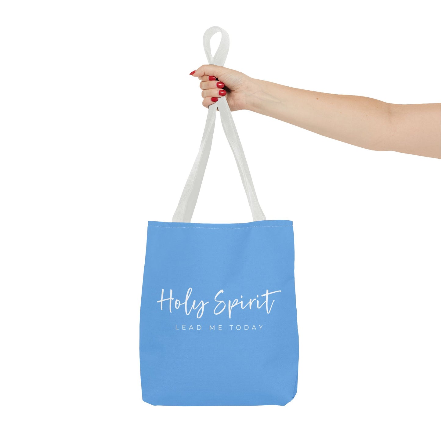 (tote bags) Holy Spirit Lead Me Today (light blue)