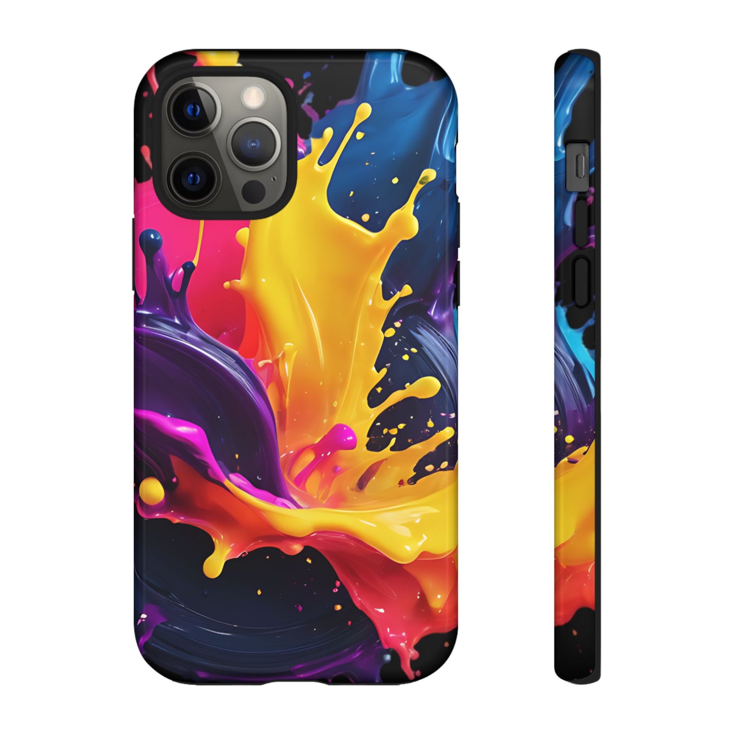 (phone cases) 3D ink splashes Tough Cases