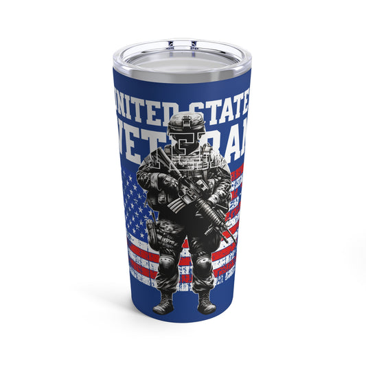 United States Veteran Tumbler 20oz (blue)