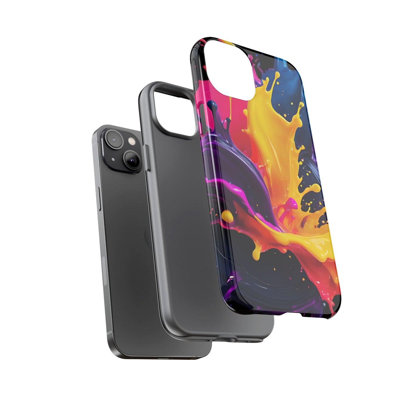 (phone cases) 3D ink splashes Tough Cases