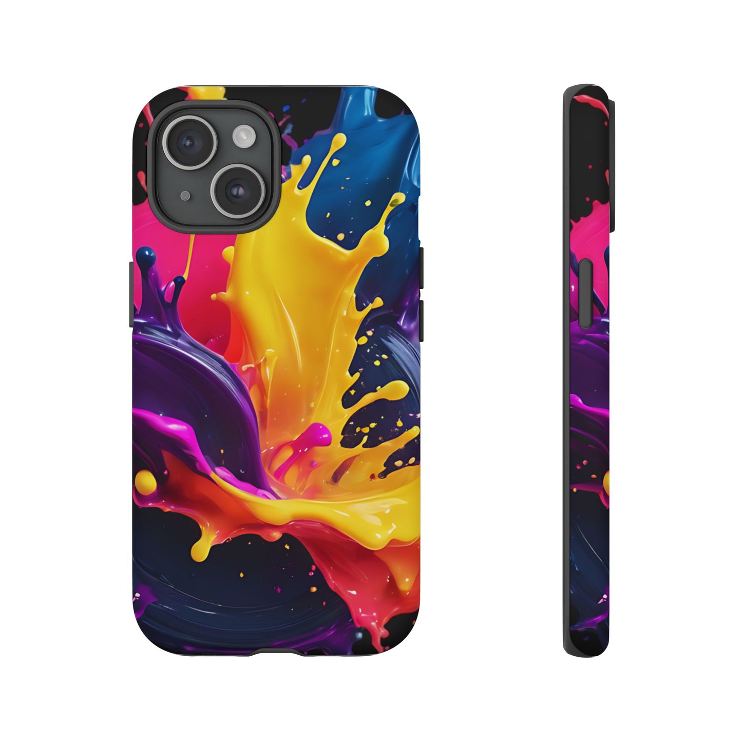 (phone cases) 3D ink splashes Tough Cases