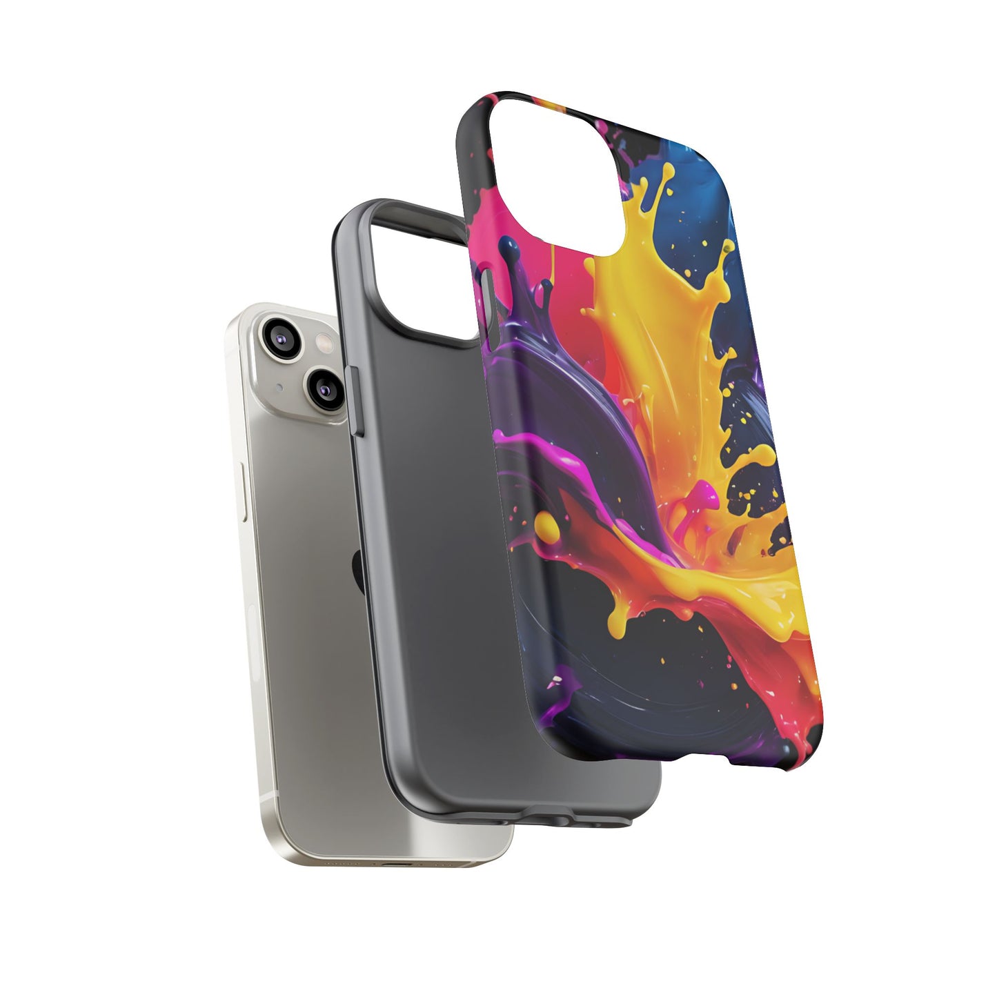 (phone cases) 3D ink splashes Tough Cases