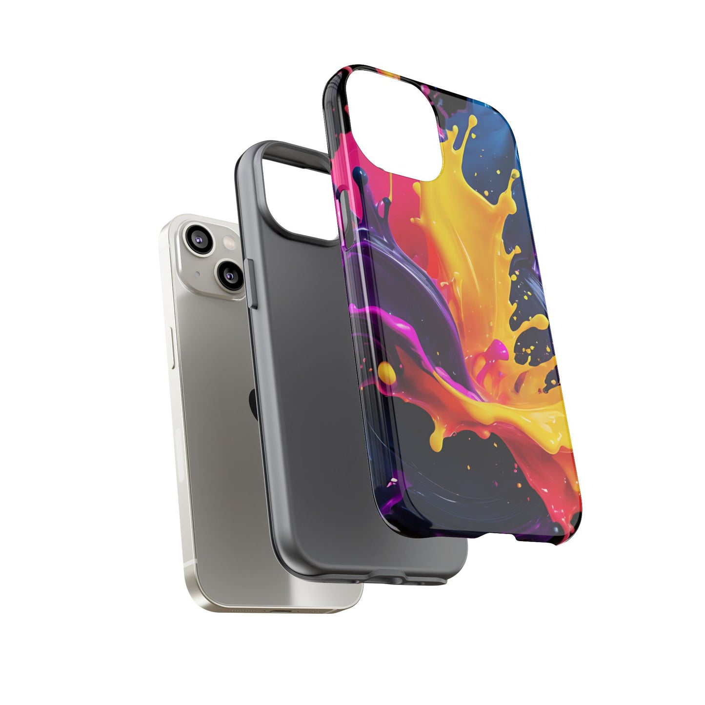 (phone cases) 3D ink splashes Tough Cases