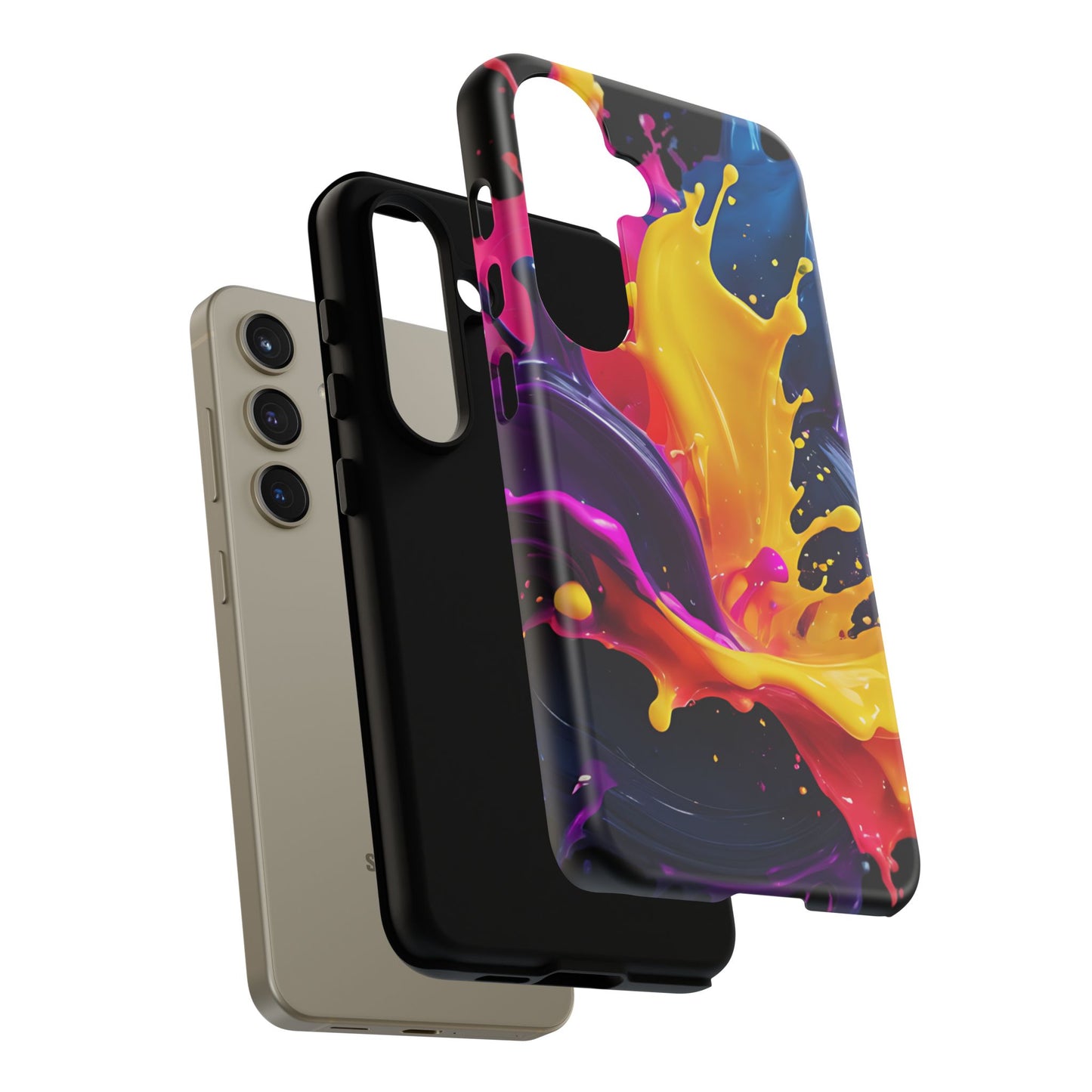 (phone cases) 3D ink splashes Tough Cases