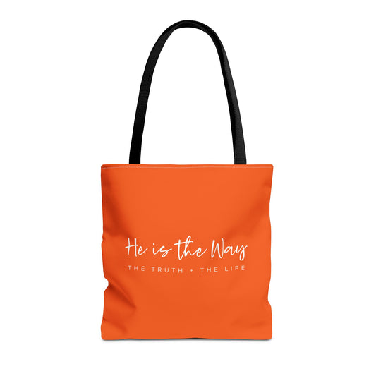 (tote bags) He is the Way the Truth the Life (orange)