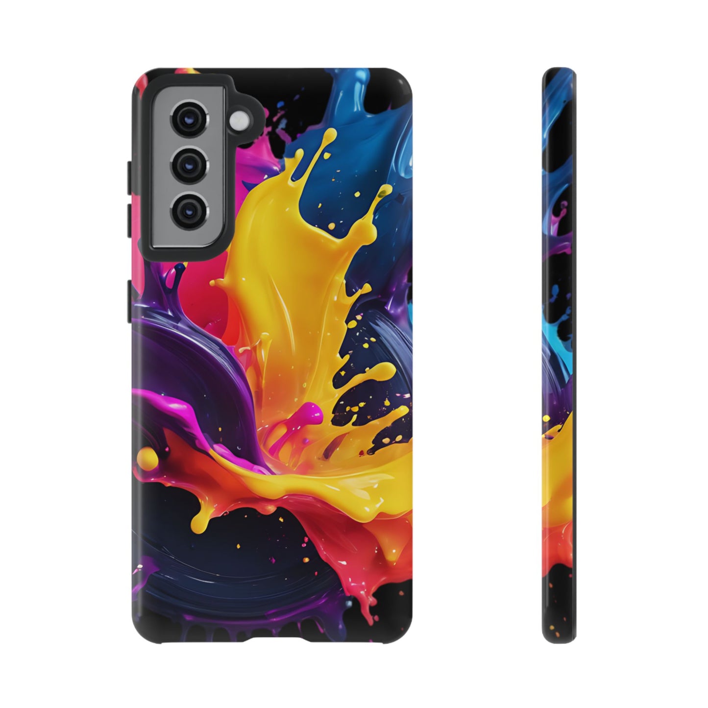 (phone cases) 3D ink splashes Tough Cases