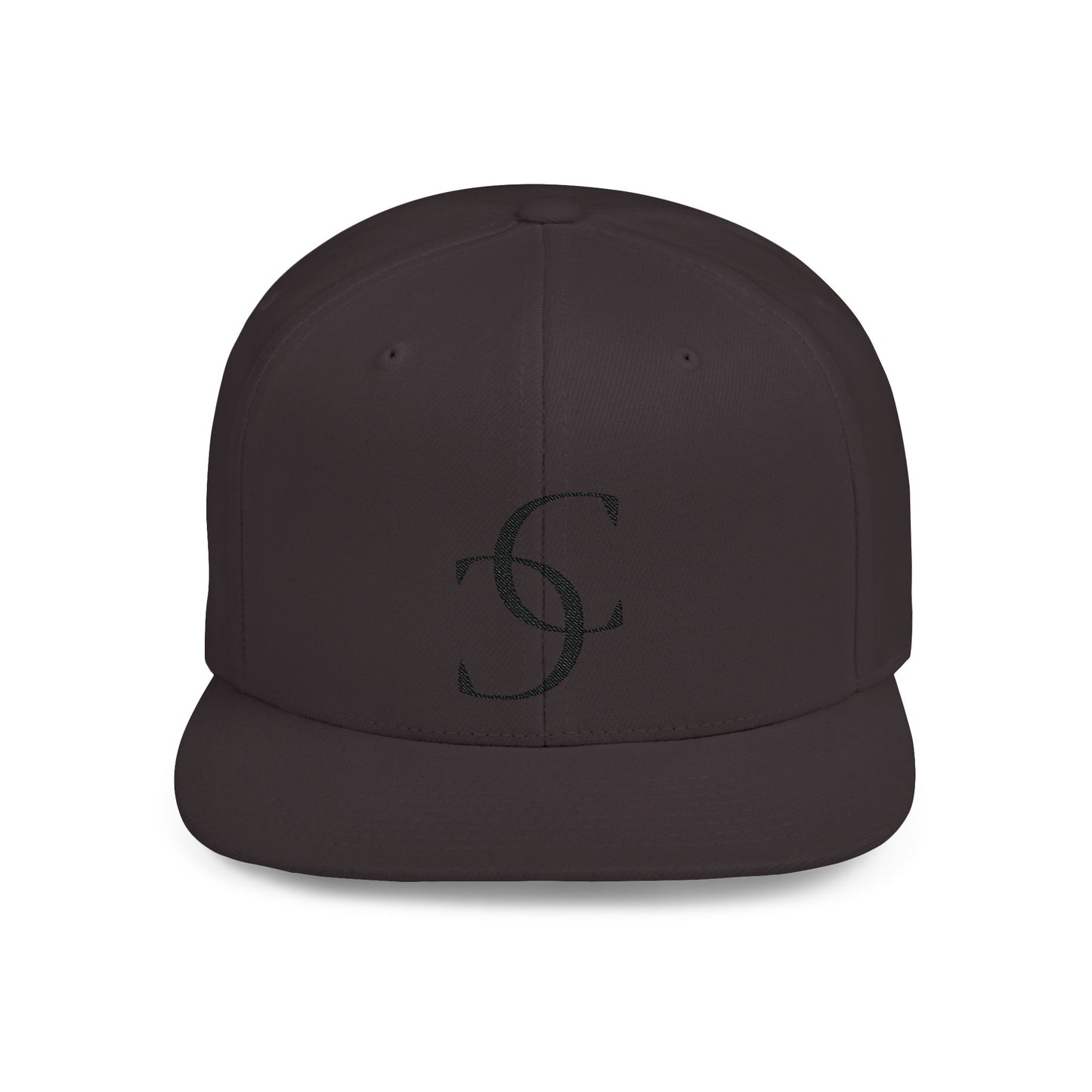 (hats) Confident Clothing Flat Bill Snapback (big logo black cc)