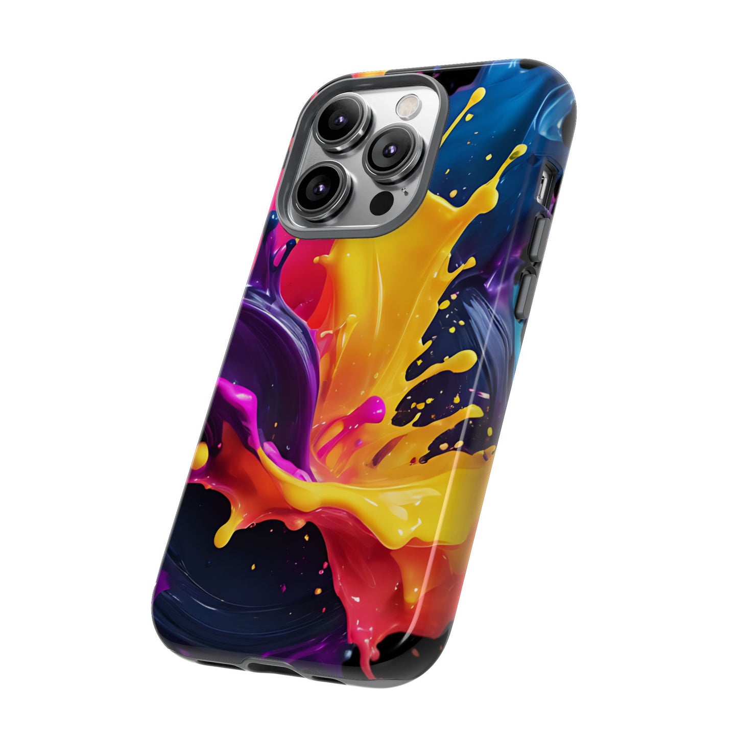 (phone cases) 3D ink splashes Tough Cases