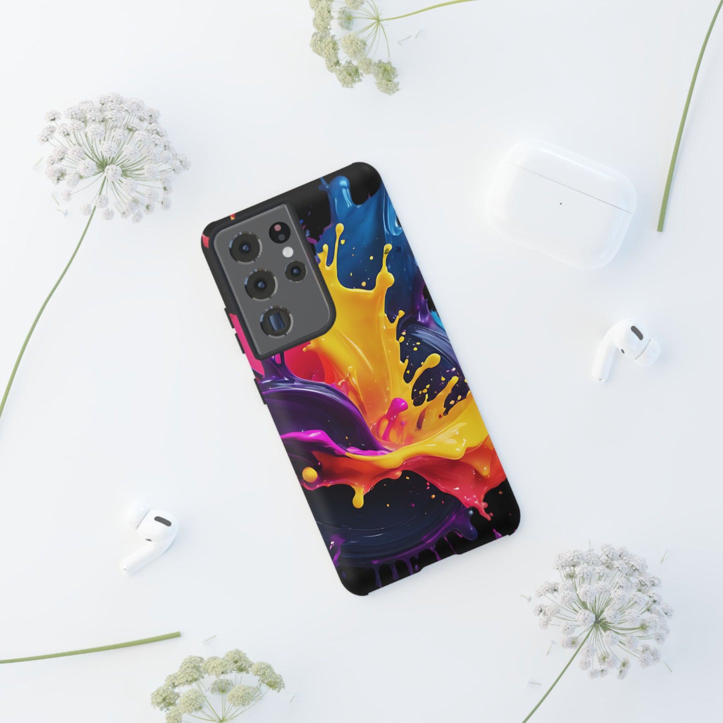 (phone cases) 3D ink splashes Tough Cases