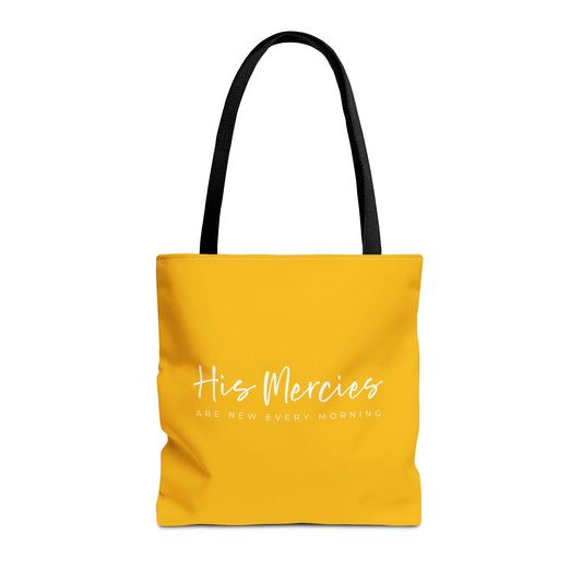 (tote bags) His Mercies Are New Every Morning (yellow)