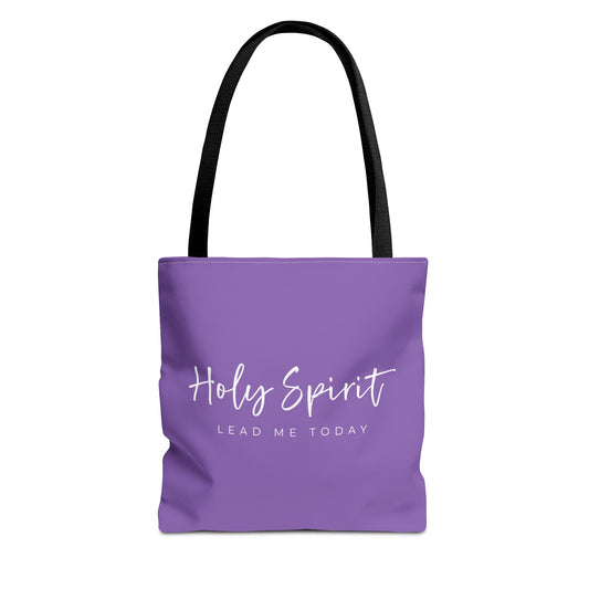 (tote bags) Holy Spirit Lead Me Today (light purple)