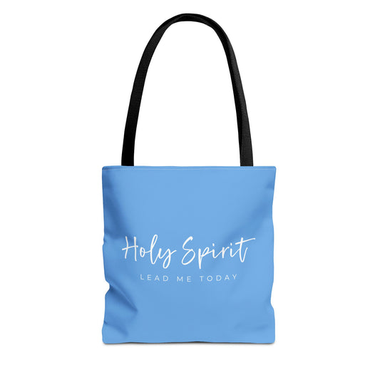 (tote bags) Holy Spirit Lead Me Today (light blue)