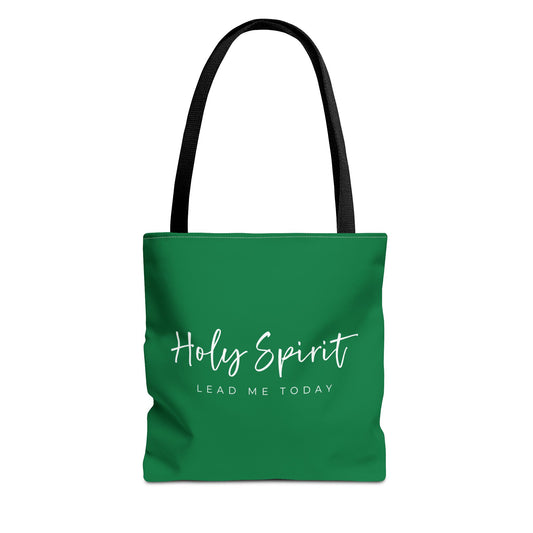 (tote bags) Holy Spirit Lead Me Today (green)