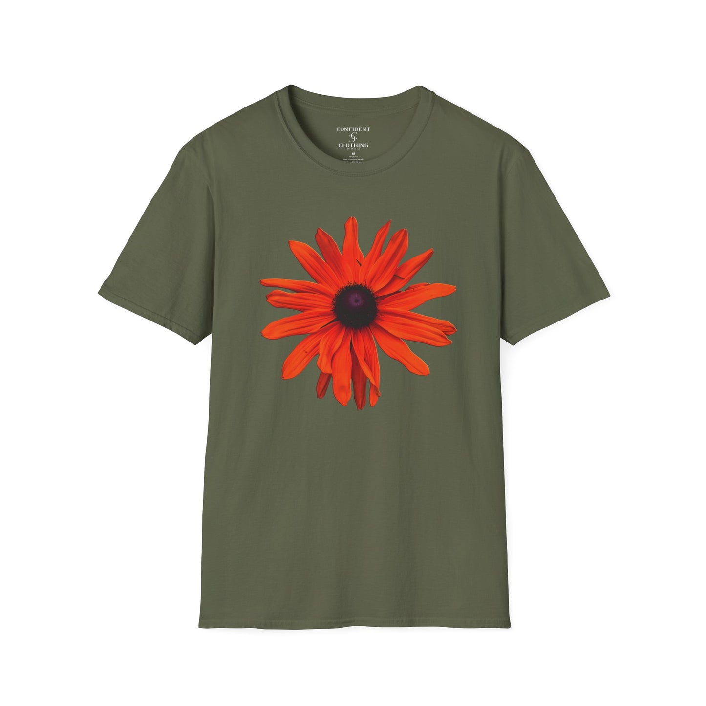 (artistic t-shirt) 3D flower (red)