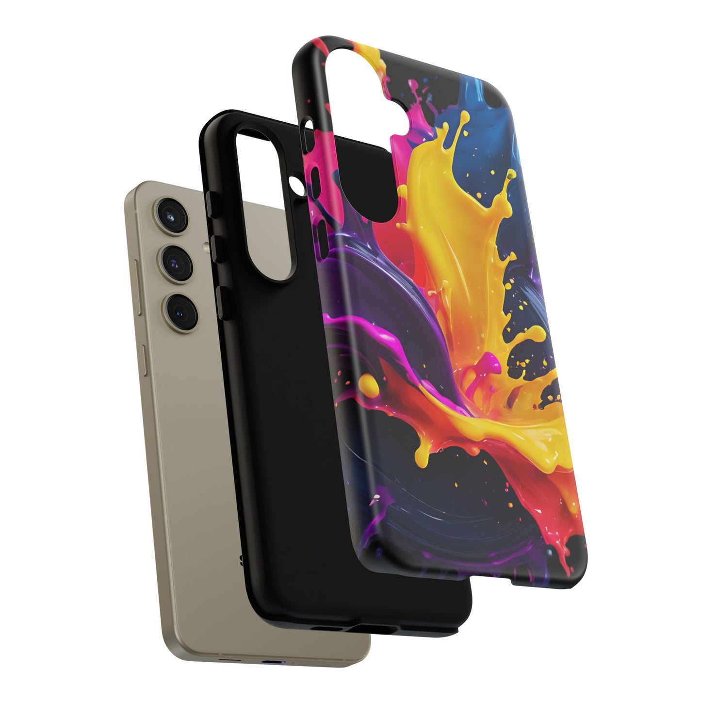 (phone cases) 3D ink splashes Tough Cases