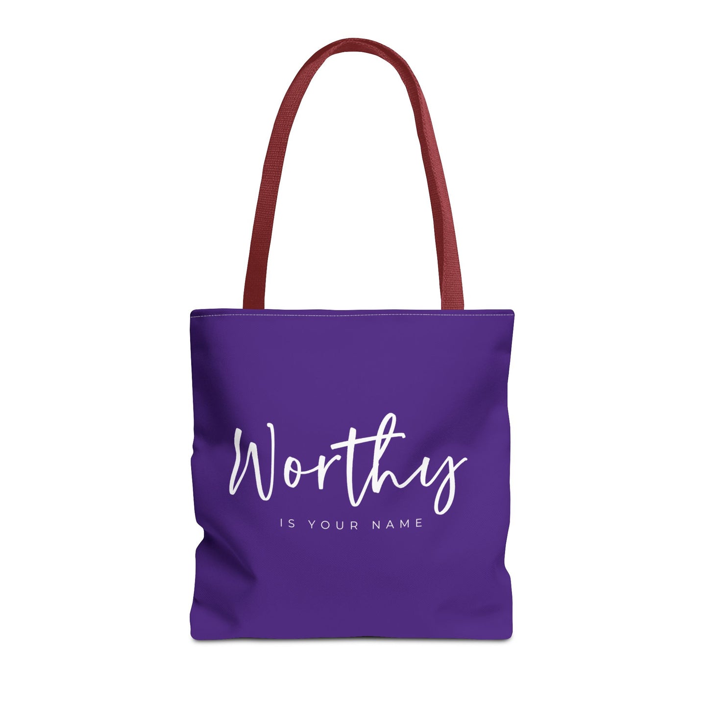 (tote bags) Worthy is Your Name  purple)