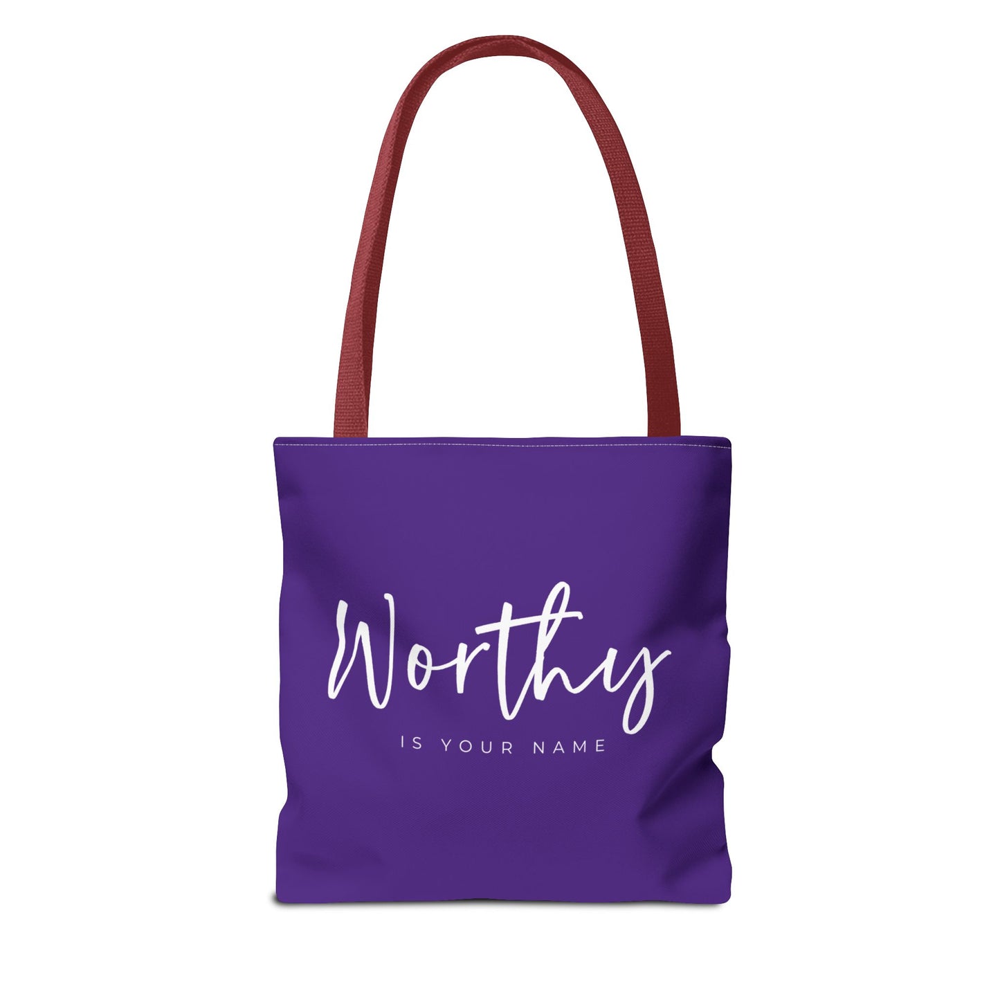 (tote bags) Worthy is Your Name  purple)