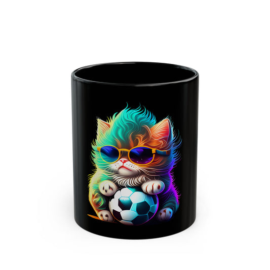 (mugs) Soccer Kitty Mug (11oz, 15oz)