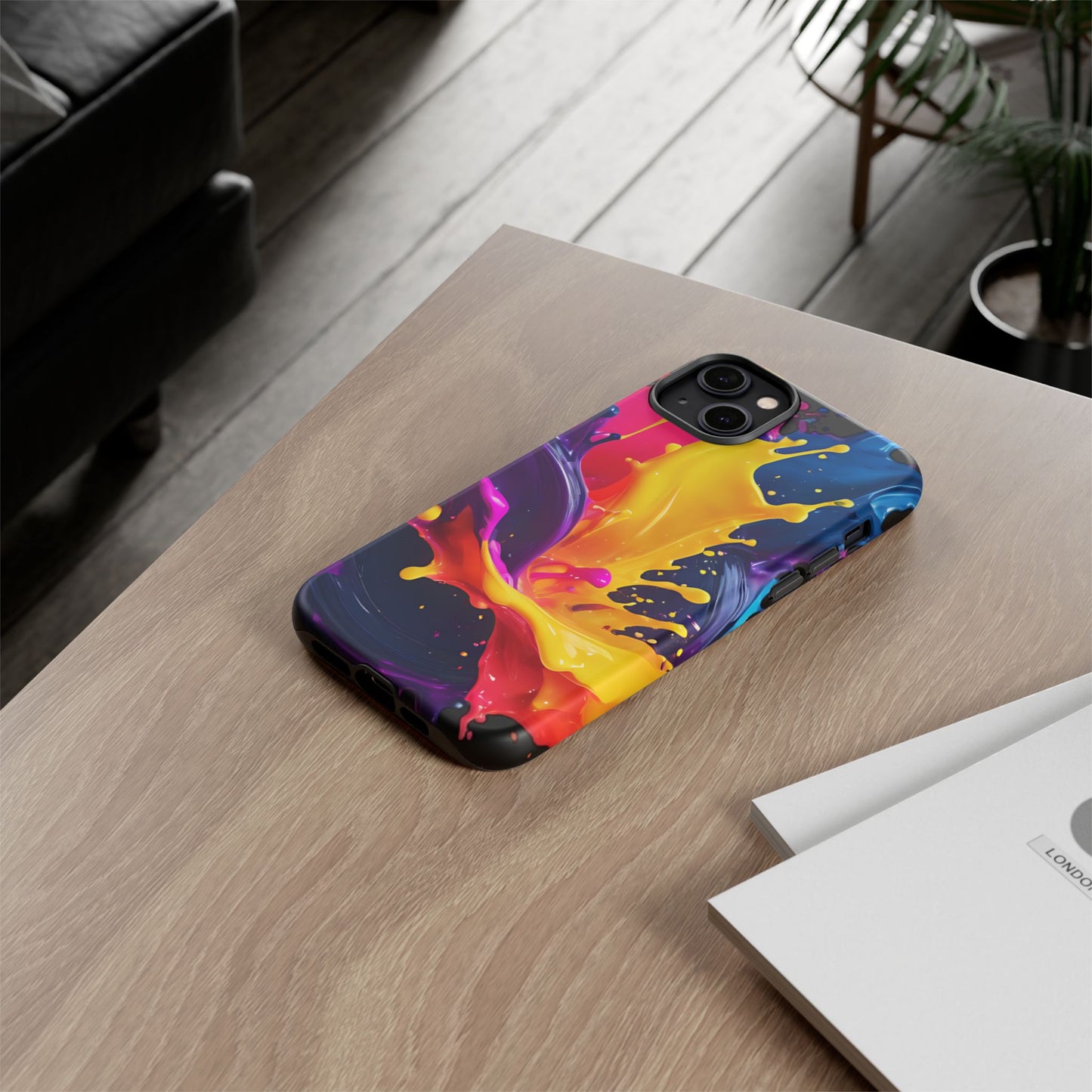 (phone cases) 3D ink splashes Tough Cases