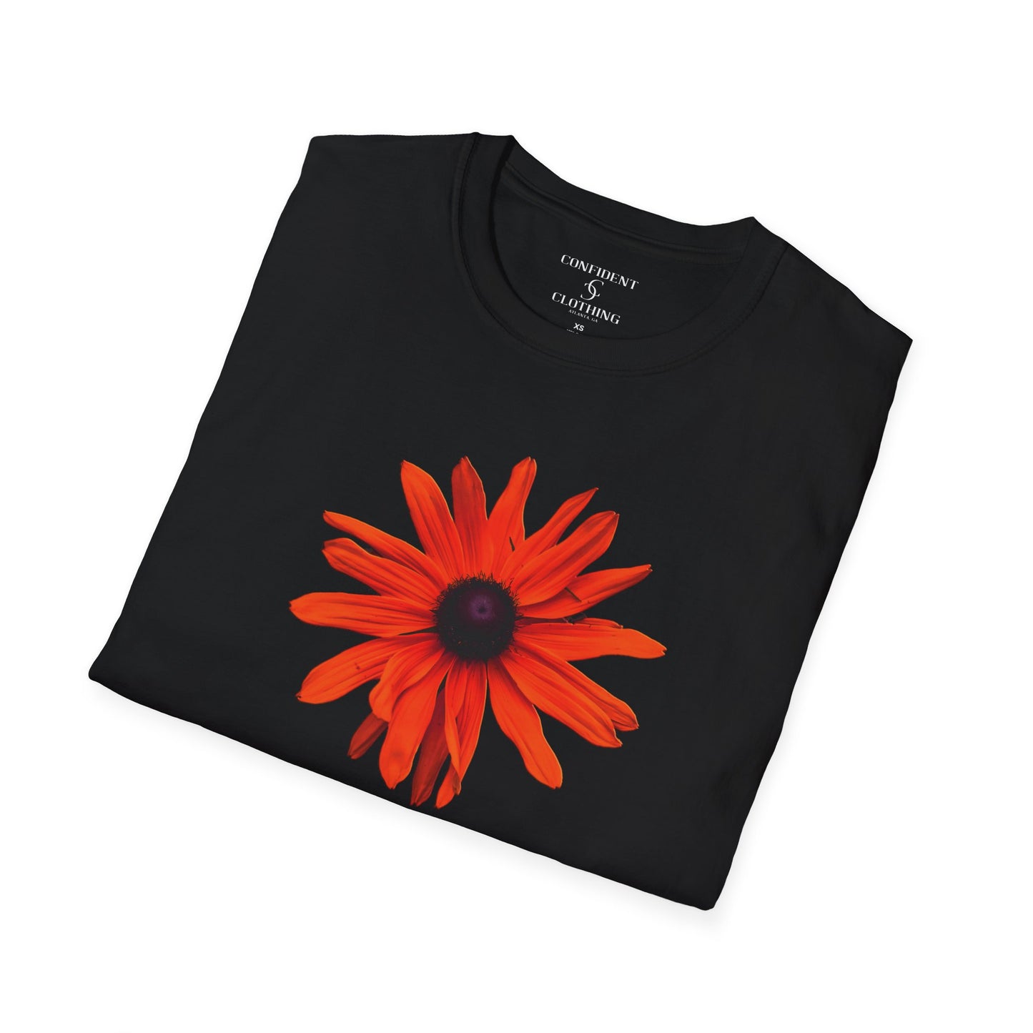 (artistic t-shirt) 3D flower (red)