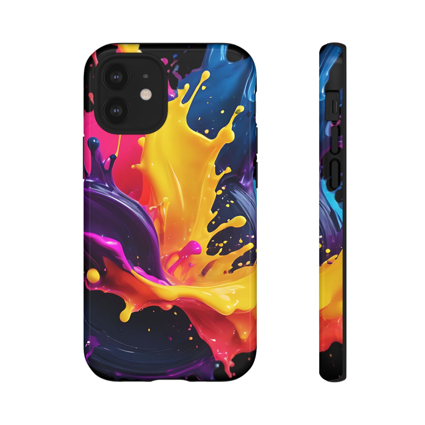 (phone cases) 3D ink splashes Tough Cases