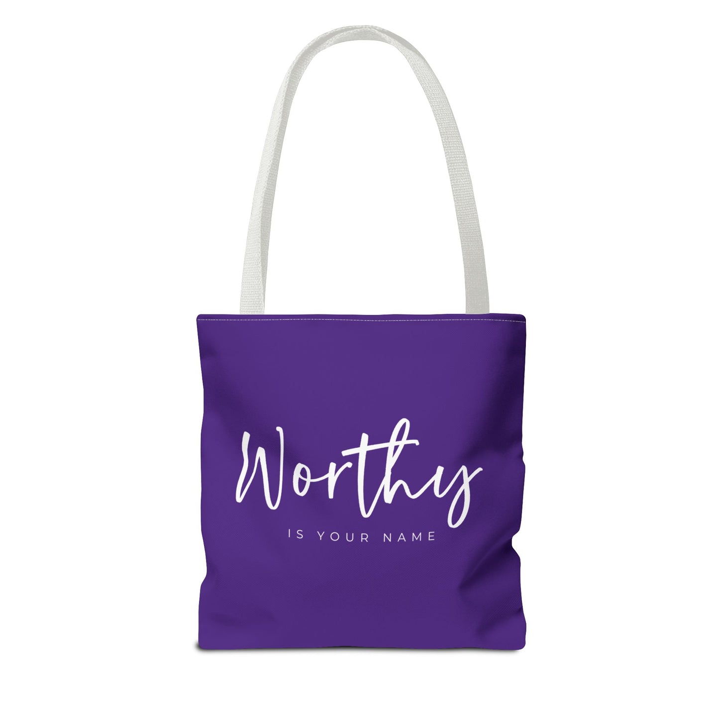 (tote bags) Worthy is Your Name  purple)