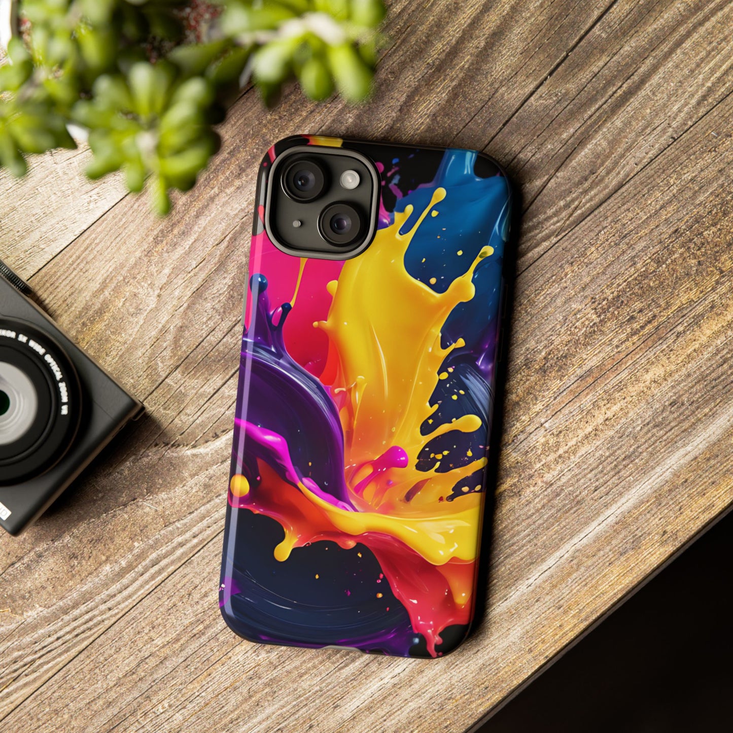 (phone cases) 3D ink splashes Tough Cases